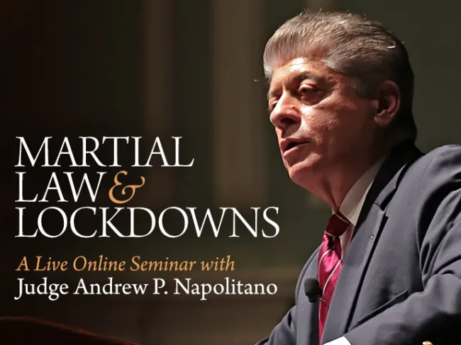 Martial Law and Lockdowns Seminar